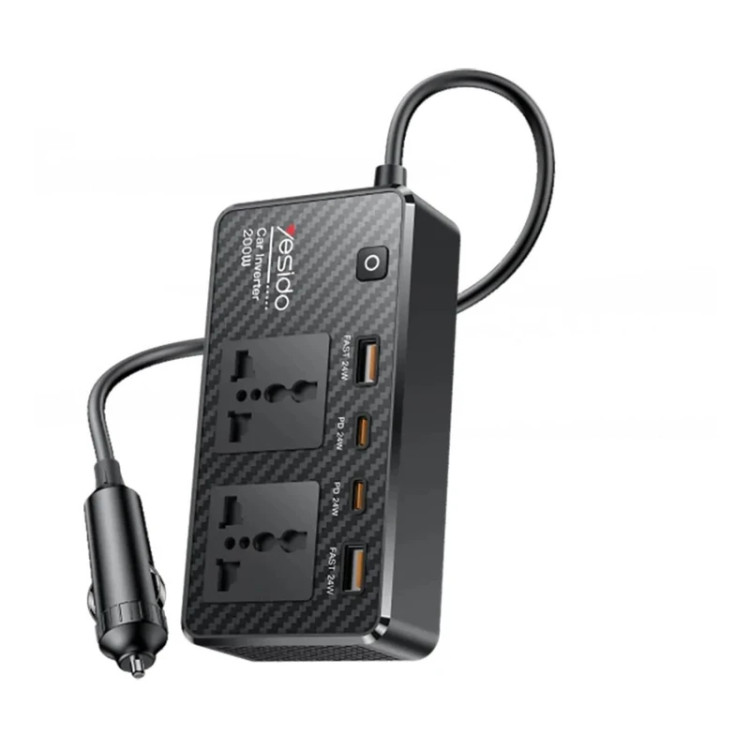 اینورتر خودرو یسیدو مدل VC07 ظرفیت ۲۰۰ وات