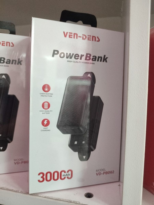 پاوربانک ون دنز مدل pb062 ظرفیت 30000 هزار میلی آمپر ساعت