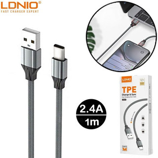 کابل شارژ میکرو یو اس بی الدینیو مدل LS441 طول ۱ متر ۲.۴ آمپر