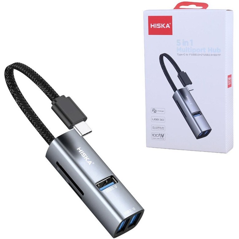 هاب پنج پورت USB-C هیسکا مدل HR-52