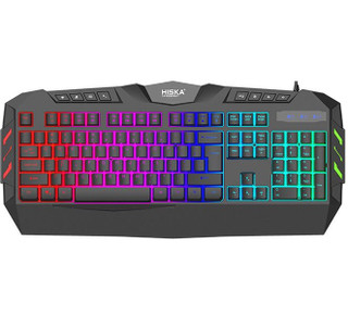 کیبورد گیمینگ هیسکا مدل HX-KEG400 با سیم RGB