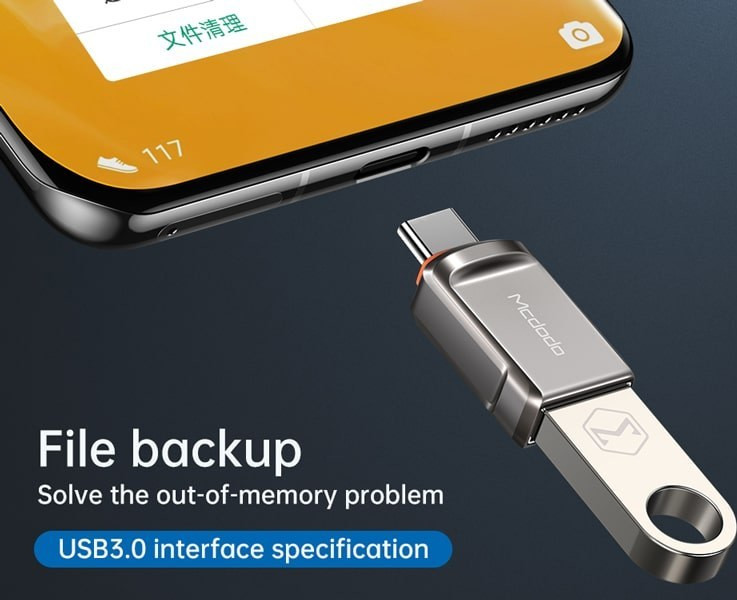 مبدل OTG مک دودو مدل OT-8730 USB-C به USB-A 3.0