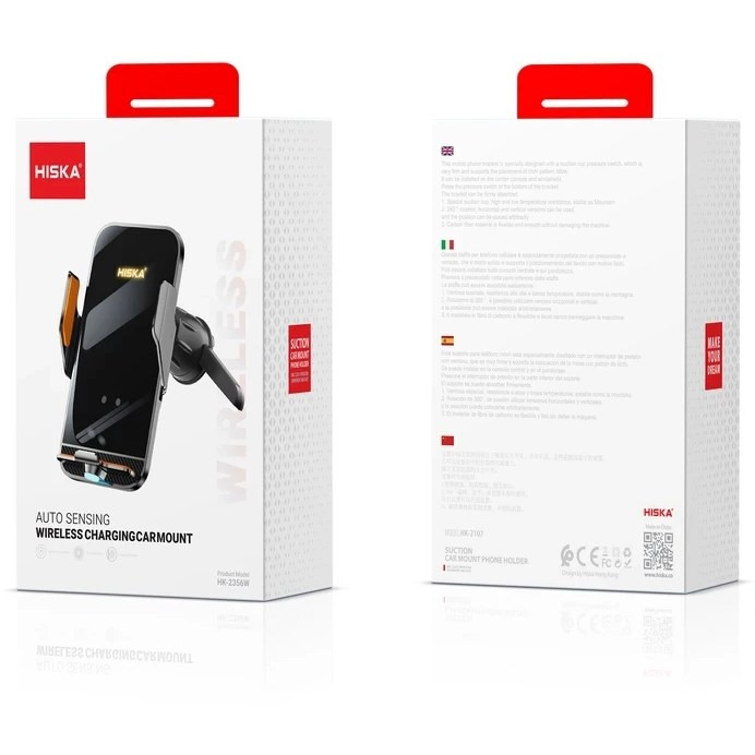 پایه نگهدارنده و شارژر وایرلس هیسکا مدل HK-2356W ظرفیت ۱۵ وات