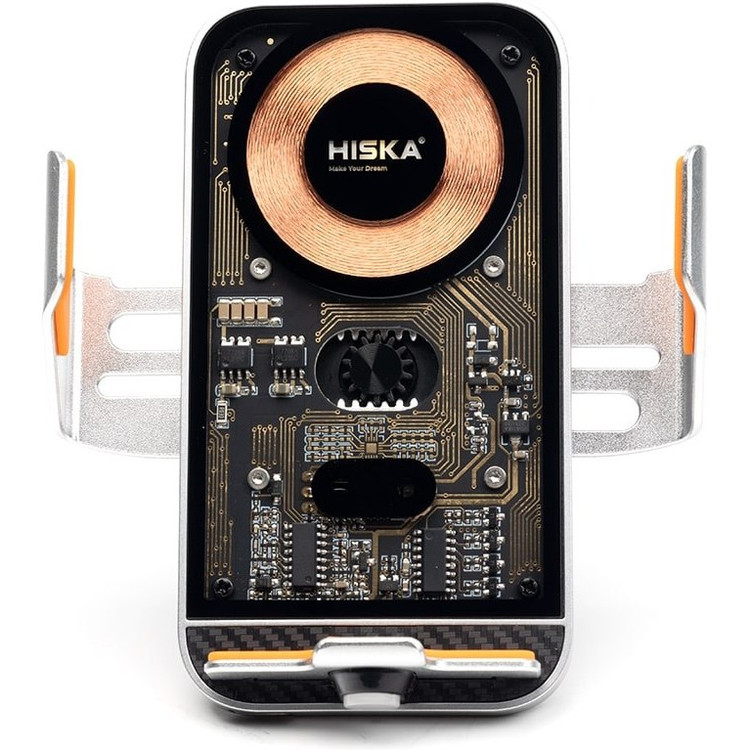 پایه نگهدارنده و شارژر بی سیم هیسکا مدل HK-2351W ظرفیت ۱۵ وات