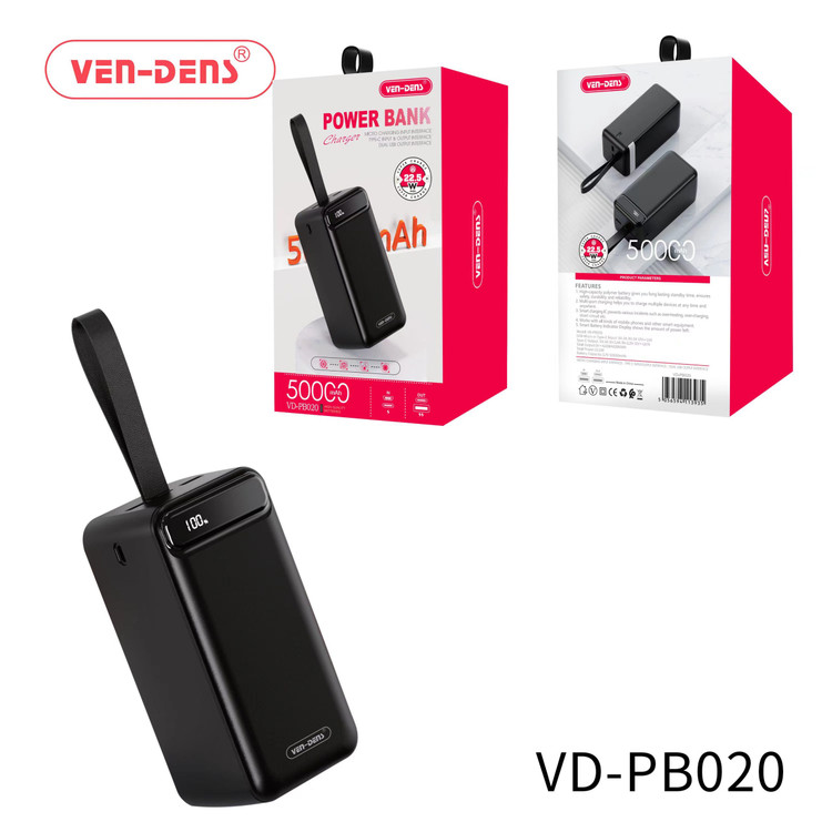 پاوربانک ۵۰ هزار وندنز VENDENS PB020